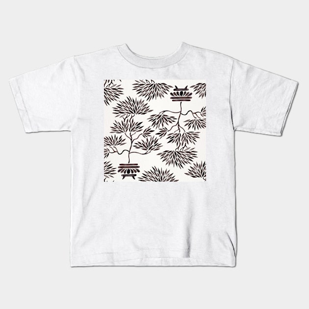 Black Bonsai Kids T-Shirt by CatCoq